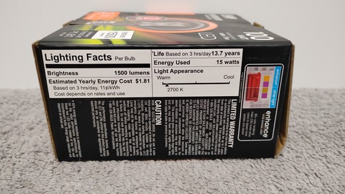 2 Pack NEW Feit Electric 100 W 1500 Lumens 2700K Dimmable A19 LED Light Bulbs. - Picture 4 of 7