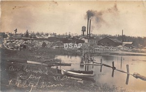 C82-Hill-City-Minnesota-Mn-Real-Photo-RPPC-Postcard-039-18-Lumber-Company-Factory