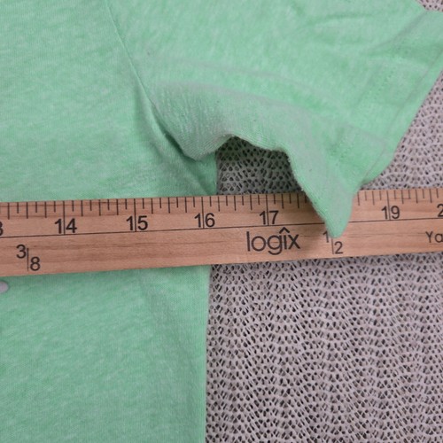Aeropostale Shirt Womens Small Teal Green Short Sleeve Spell Out Graphic - Picture 6 of 10