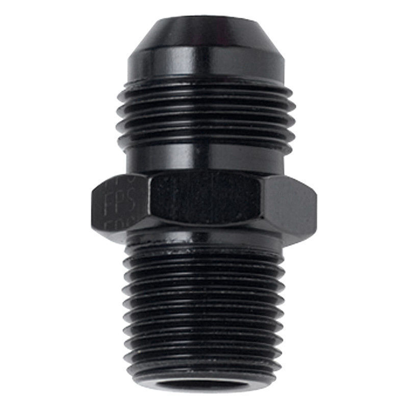 Fragola Straight Adapter Fitting #4 x 1/4 MPT Black 481605-BL Fragola Straight Adapter Fitting #4 x 1/4 MPT Black 481605-BL