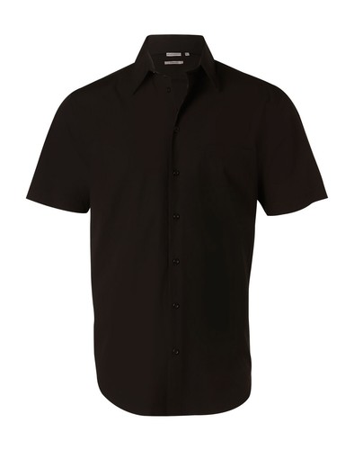 Mens Shirt Size 38 39 40 41 42 43 44 46 48 50 Short Sleeve Stretch Business - Picture 3 of 5