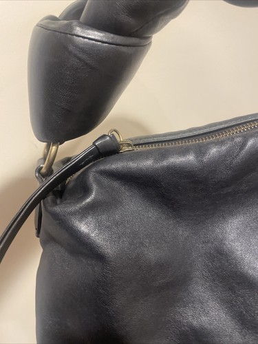 Borsa a mano DRIES VAN NOTEN con nodo manico superiore in pelle nera - Foto 3 di 6