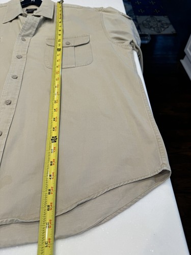 Bass Men’s Heavy Weight Cotton Twill Shirt With Flap Pockets Sz XL Perfect! - Picture 8 of 10