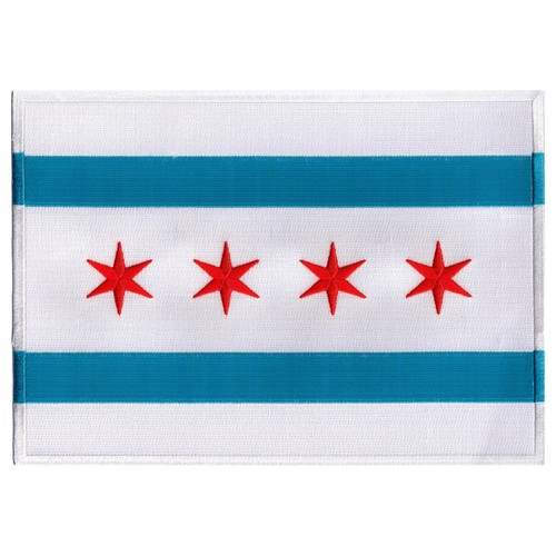 PARCHE BANDERA CIUDAD DE CHICAGO bordado hierro-engran emblema condado de illinois cook  - Imagen 1 de 2