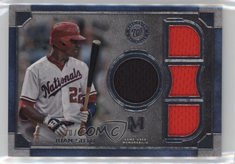 2019 Museum Collection Primary Pieces Single Player Quad Relics /99 Juan Soto