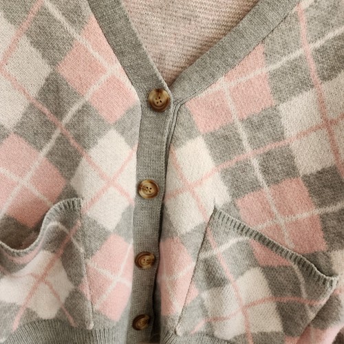 Ally Label Women Size XS Plaid Oversize Button Down Cardigan Pullover Jumper - Picture 4 of 8