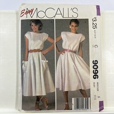 1984 McCall's 9096 Dress Size 8 Vintage Sewing Pattern