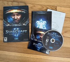 StarCraft II: Wings of Liberty Game Disc, Manual, Pad, Box (PC, 2010, Preowned)