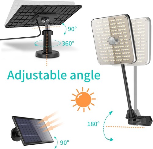 1Pcs 1200 LED Solar Street Light Commercial Dusk To Dawn Outdoor Road Wall Lamp - Picture 8 of 8