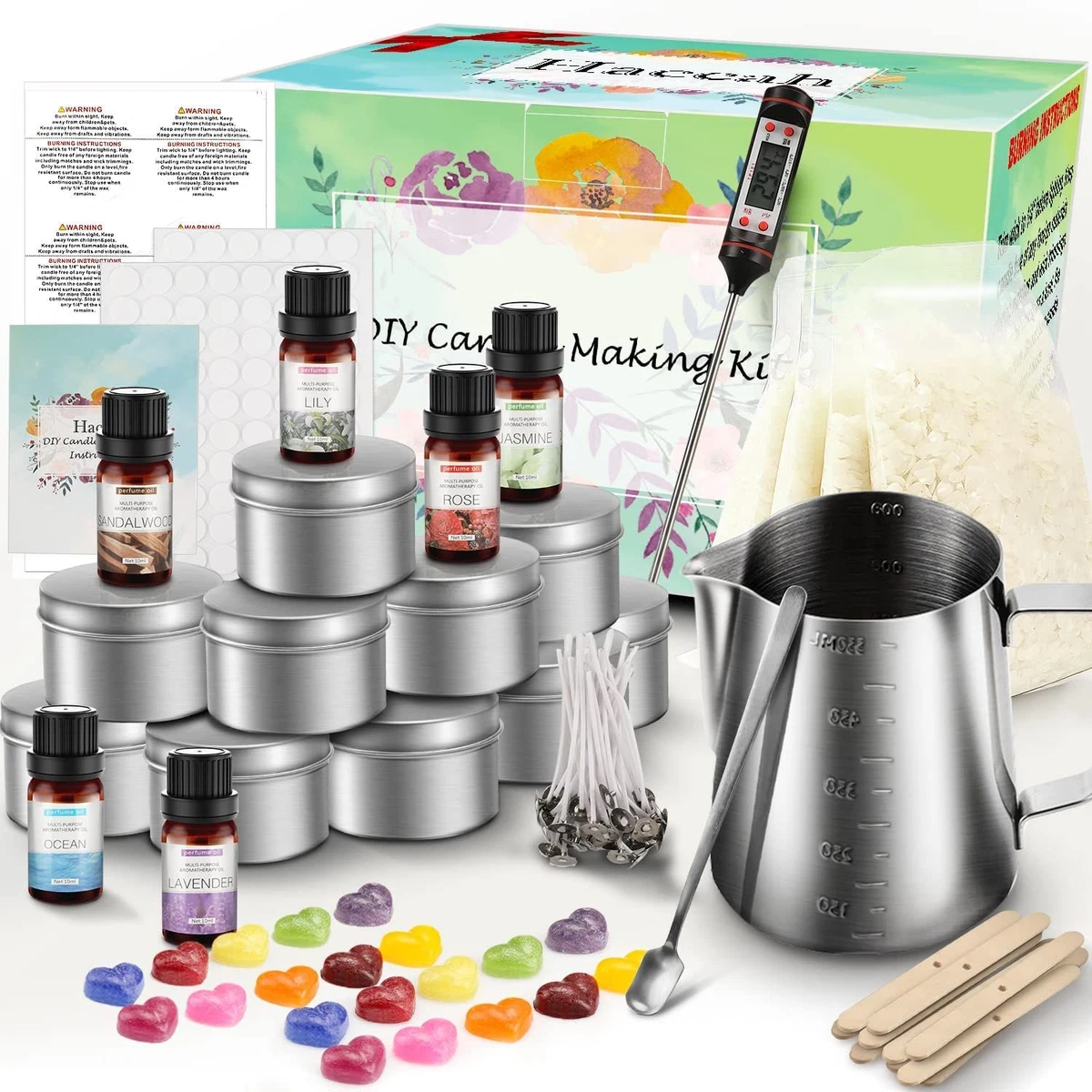 Haccah Complete Candle Making Kit,Candle Kit, Multicolor