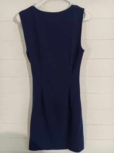 Diane von Furstenberg Women Sleeveless V-Neck Knee Length Wrap Dress Blue Size 6 - Picture 4 of 8
