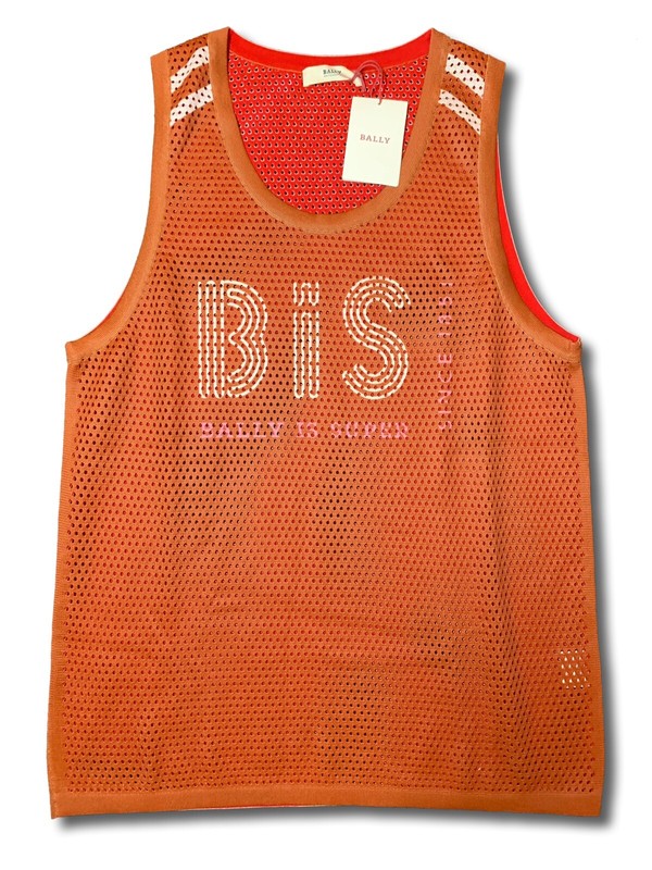 $525 Bally Mens Tank Top Color Rust, Size XL, EU 54, Made in Italy