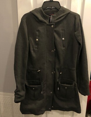 Yoki Outerwear Collection Women's Coat w/Hood Moss Green SZ M Used