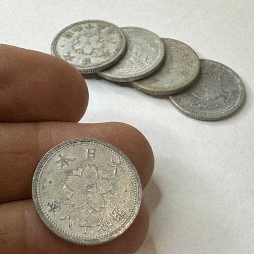 One Vintage Japanese Coin c1941 to 44 Ten Sen Kiku & Sakura Blossoms Showa 15-18 - Picture 5 of 5