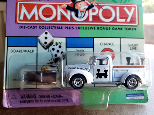 Camión Ford Johnny Lightning 2000 ferrocarril lectura 1997 monopoly blanco 1:64 - Imagen 5 de 15