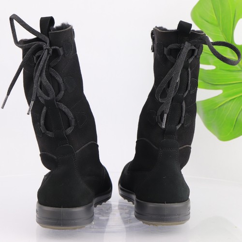 Lowa Womens Dalarna Hi Winter Boot Size 9.5 Black Suede Shearling Outdoor Sporty - Picture 6 of 13