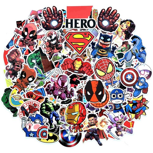 100 Pack Vinyl Hero Stickers Bomb JDM Car Motorcycle Racing Helmet ATV UTV Decal - Picture 1 of 11