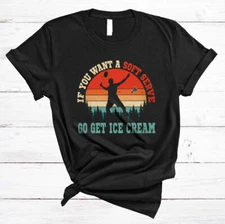 Vintage Retro If You Want A Soft Serve Go Get Ice Cream Badminton Player T-Shirt