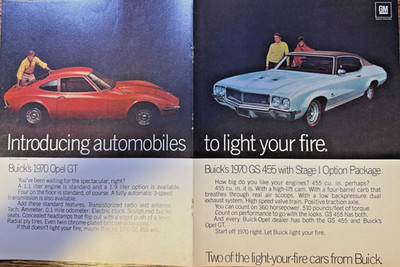 Magazine Advertisement 1970 Buick Opel GT Buick GS-456