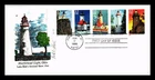 Dr Jim Stamps 1995 Lighthouses 5v Booklet Pane First Day Cachet Cover 4 x 8 Inch