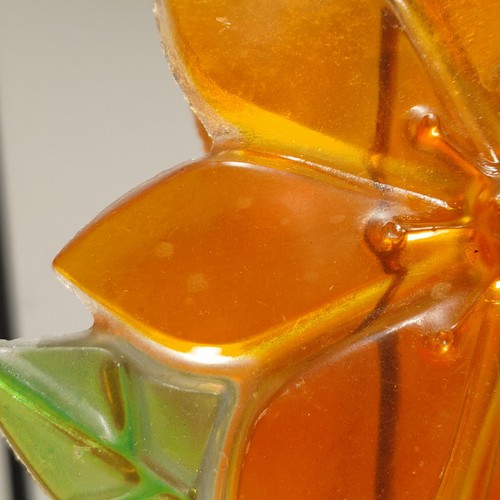 Vintage Lucite Harz Blume Servietten/Briefhalter Orange Grün MCM - Bild 8 von 18