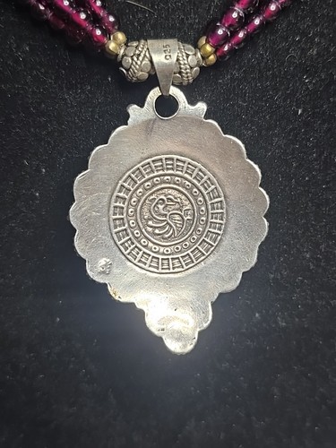 16" + Anhänger Sterlingsilber und Granat Multi Strang Halskette - Bild 5 von 5