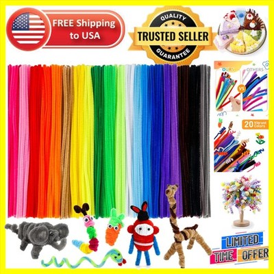 200 PCS Chenille Craft Stems - Versatile Pipe Cleaners for Kids' Projects