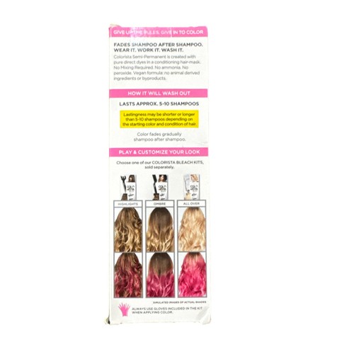 L'Oreal Colorista Semi-Permanent Temporary Hair Color #HOTPINK350 4 Oz - Picture 2 of 3