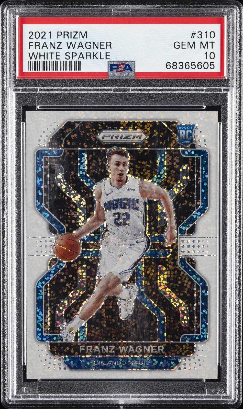 2021 PANINI PRIZM WHITE SPARKLE #310 FRANZ WAGNER PSA 10