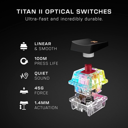 Roccat Vulcan II Mini–65% Optical PC Gaming Keyboard with Customizable RGB Illum - Picture 2 of 10