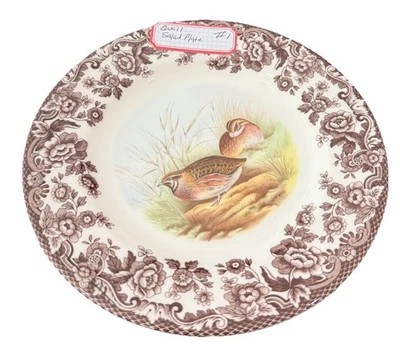 Spode Woodland Quail Game Bird Salad Plate