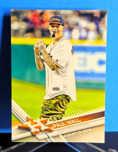 2017 Topps Serie 1 Paul Wall #FP-11 First Pitch Insert Houston Astros Rapper💥