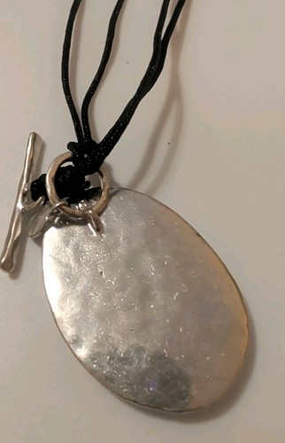 Bella Uno Halskette mit Anhänger silberfarben groß lila champagnerfarben Strass - Bild 5 von 5