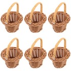  6 Pcs Mini Flower Basket Micro Scene Small Baskets for Party Favors