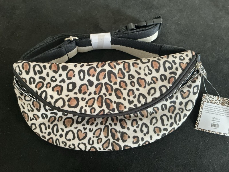 Brighton Leopard Print Waist Pack Zip Closure Adjustable Size Women’s Bag