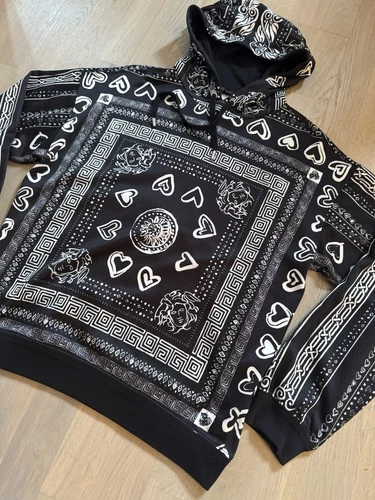 Felpa con cappuccio uomo VERSACE 100% autentica taglie originali in foto su nastro