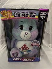 Care Bears 40th Anniversary Care-a-lot Bear Shimmer Effect Blue Pink Purple Bear