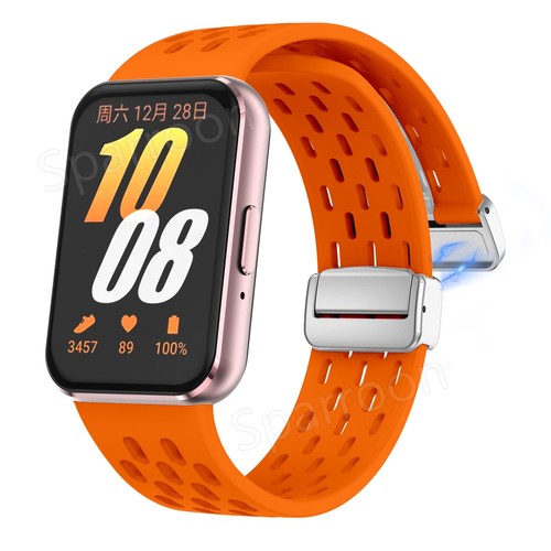 For Samsung Galaxy Fit 3 SM-R390 Sports Silicone Nylon Leather Metal Watch Band - Picture 304 of 644