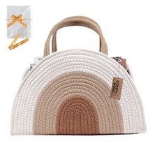 Diaper Caddy Organizer with Gift Bags and Ribbons - Sturdy Cotton Rope Basket...