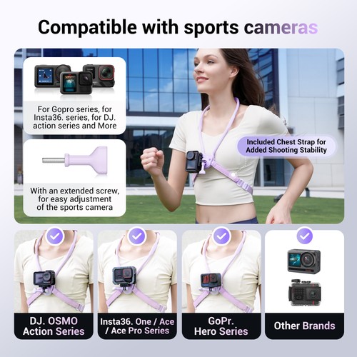 JJC Magnetic Phone Vlog Neck Holder Mount for iPhone 17 16 15 14 13 12 Pro Max - Picture 11 of 21