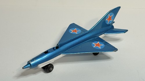 Vintage Matchbox 1973 Lesney Blue Metal SkyBusters SB-6 MIG-21 Fighter Plane L2 - Picture 2 of 4