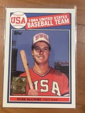 MARK McGWIRE USA 1985 TOPPS #401 1999 TOPPS COMMEMORATIVE REPRINT