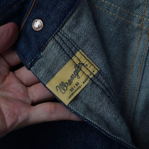 Jeans Wrangler años 60 70 vintage W32 L30 11MWZ 13MWZ etiqueta blanca raros - Imagen 4 de 8