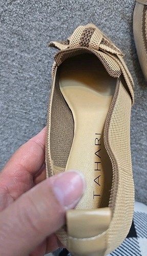 Tahari FLORENTIA flache Slipper mit Kontrastdetails Größe 8 Farbe Natur Florentia - Bild 3 von 5