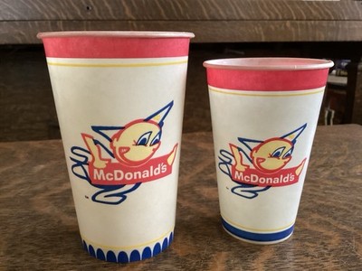 Archy McDonald 1962 Vintage Paper Cup Lot 12oz 16oz Mascot Rare Advertising