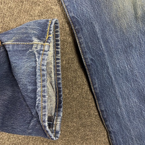Levi's 501 Mens Jeans Size W36 L34 Blue Denim Mid Rise Straight Fit Button Fly - Picture 14 of 24