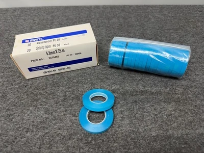 REVOX 1 x Cinta Adhesiva BASF PE 36 NUEVA 1/4" Ancho 5,8mm x 25m Azul SIN CORTAR