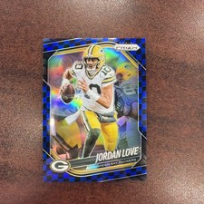 Panini 2025 Prizm Black & Blue Checker Prizm Jordan Love #82 Packers NFL