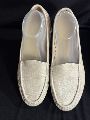 Wmns SAS Cream Leather Tripad Comfort Loafers  Sz 9