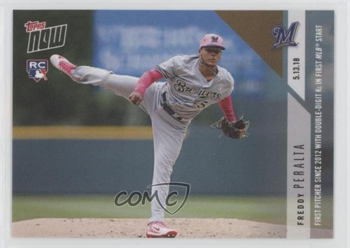 2018 Topps Now /940 Freddy Peralta #209 Rookie RC - Picture 1 of 3